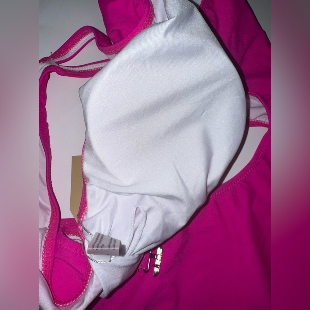 Hilinker Hot Pink Cut-Out One-Piece Swimsuit XL NWT - Picture 9 of 13